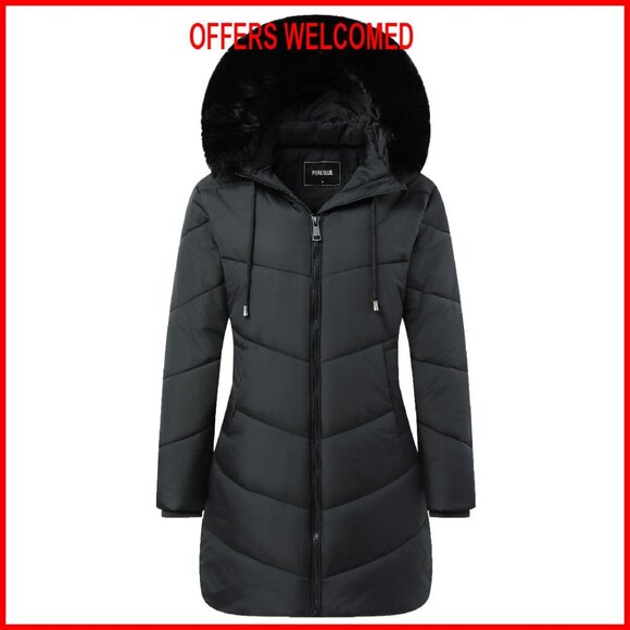 Jackets & Blazers - Women's Waterproof Down Puffer Coat with Detachable Hood for Winter